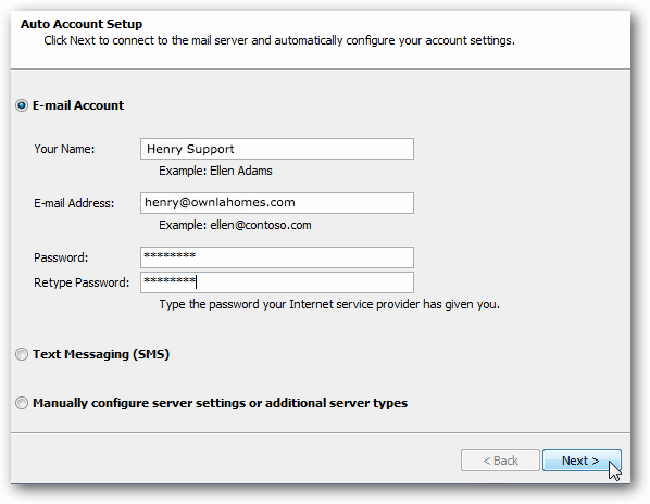 gmail pop account settings for outlook 2010