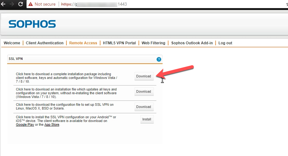 sophos ssl vpn client 2.1 download free