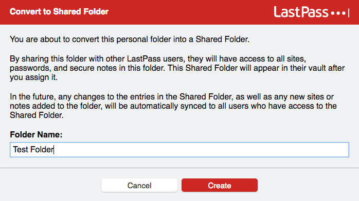 Create Folder in Lastpass | Accountingprose