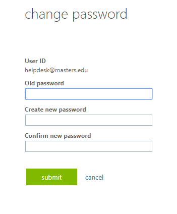 self service password reset office 365 user guide